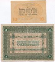 Olaszország / Velence / Osztrák-magyar megszállás 1918. 10c + 2L mindkettő alacsony sorszámmal T:III...