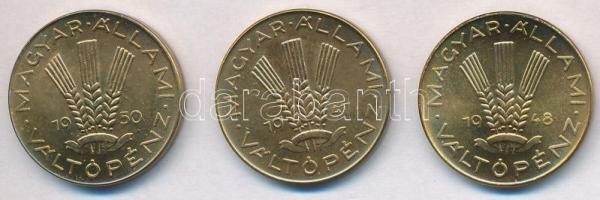 1947. 20f + 1948. 20f + 1950. 20f mindhárom "citromsárga" T:1-
