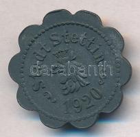 Németország / Weimari Köztársaság / Stettin 1920. 10pf Zn pénzhelyettesítő "Érvényes 1922 végéi...