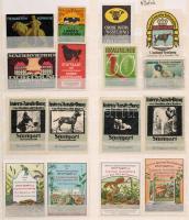 16 db állatos levélzáró / animals poster stamps