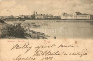 Arad, Marospart, látkép, Römmler & Jonas kiadása / general view, riverside (fa)