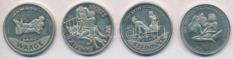 Németország 1996. 4db klf erotikus zseton T:1-,2 Germany 1996. 4pcs of diff erotic tokens C:AU,XF