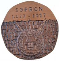 Renner Kálmán (1927-1994) 1977. "Sopron 1277-1977" Br plakett (95mm) T:2