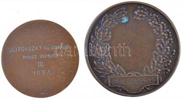 Sződy Szilárd (1878-1939) 1927. "Balatonaligai Tenniszverseny III. díj" Br díjérem (45mm) ...