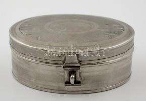 Régi lakatolható fém dobozka 16x11 cm