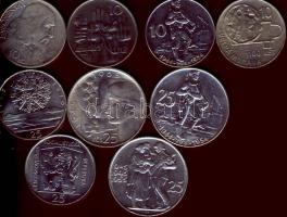 Csehszlovákia 1954-1970. 10K Ag (4x), 25K Ag (5x) összesen 9klf db T:1,2 ph (csak 2db-nál)