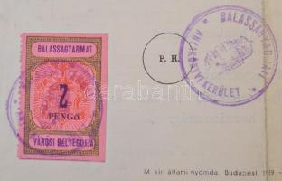 1933-1941 2 db születési anyakönyv, az egyik zsidó személy részére, mindkettőn városi illetékbélyegg...