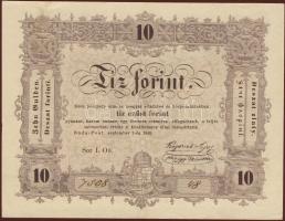 1848. 10Ft "Kossuth bankó" T:II+