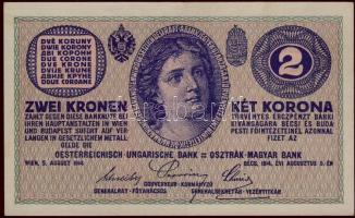 1914. 2K T:II+ alig látható hajtással, törve nem!