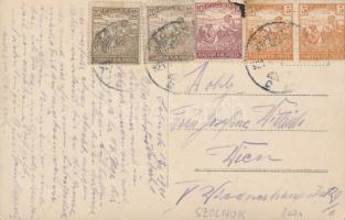 1921 Szolnok, a román támadás következtében rommá lőtt vártemplom, photo (EK)