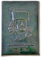 1976. "II. Rákóczi Ferenc 1676-1976" eozin mázas kerámia plakett (105x150mm) T:2