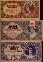 1920-1992. korona, pengő, infla, forint tétel 23klf bankjegy T:II+,II,III,IV (kevés)