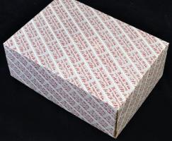 Kínai teáskészlet (Kanna, 6 csésze), matricás, jelzés nélkül, kopott, eredeti dobozában, kanna: m: 1...