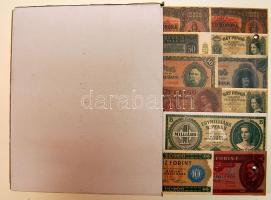 Bankjegy berakó újszerű állapotban 25db lappal, 2-es osztású 9x, 3-as osztású 13x, osztatlan 3x