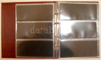 Bankjegy berakó újszerű állapotban 25db lappal, 2-es osztású 9x, 3-as osztású 13x, osztatlan 3x