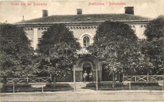 Hadikfalva, Dornesti (Bukovina); Bahnstation / vasútállomás / Railway station (EB)
