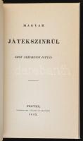 Széchenyi István: Magyar játékszinrül. Bp., 1984, ÁKV. Az 1832. évi kiadás (Pest, Füskúti) reprintje...