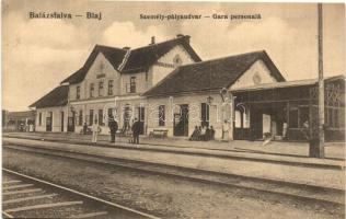 Balázsfalva, Blaj; Gara personala / Személy-pályaudvar, vasútállomás, Czelnai Gyula felvétele, Nyerges István kiadása / railway station (EK)