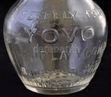 cca 1920 Székely-féle Yovo dupla yoghurt, C. Schwindt Rt Konzervgyára Nagykőrös üveg palackok, hibát...