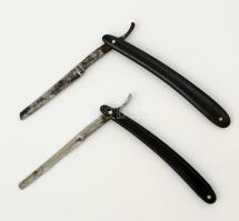 2 db Régi borotva, jelzettek, az egyik solingeni, h: 23 cm és 24 cm.