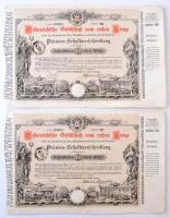 1882-1928. 7db-os részvény tétel, benne "Árpád Bérház Részvénytársaság Budapest" részvénye...