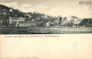 Zbyny, Binai bei Hirschberg (Nordböhmen); general view, Verlag J. M. Pursch (EK)