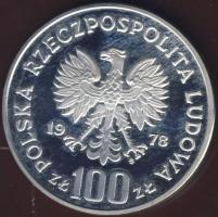 Lengyelország 1978. 100Zl Ag "Jávorszarvas" próba T:PP