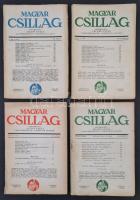 1942-1943 a Magyar Csillag 4 lapszáma, 2. évf. 4., 12., 14. ill. 3. évf. 1., érdekes írásokkal, jó állapotban