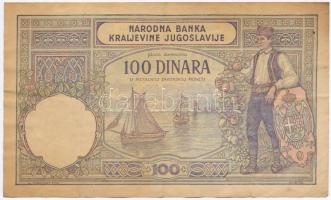 Jugoszlávia 1929. 100D + Szerbia / Német megszállás 1941. 100D (2x) mindkettő hamis felülbélyegzésse...