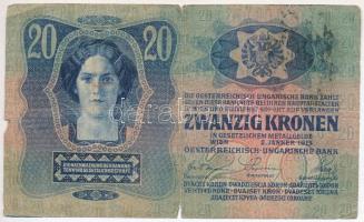 1913. 20K román felülbélyegzéssel T:III-