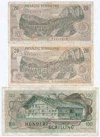 Ausztria 1967. 20Sch (2x) + 1969. 100Sch T:III,III-
Austria 1967. 20 Schilling (2x) + 1969. 100 Sch...