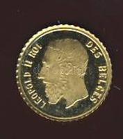 Belgium modern mini Au pénz 5F Leopold 0,333 minőségű T:PP