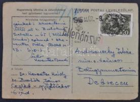 1945 A Bartók család (Bartók János és családja) levelei, illetve Erdei Ferenc belügyminiszter által ...