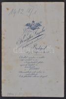 1912 Osztrák-magyar haditengerész keményhátú fotója  16x11 cm