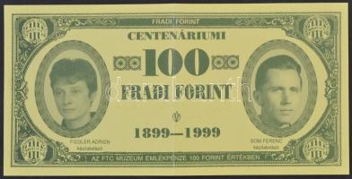 1999 Centenáriumi Fradi forint Dálnöki Jenő labdarógó saját kezű aláírásával