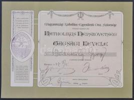 1907 Magyarországi Katholikus Egyesületek Országos Szövetsége gazdasági levél