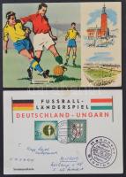 1957 Azonosítatlan magyar sportoló saját kézzel írt lapja a svédországi football világbajnokságról.
