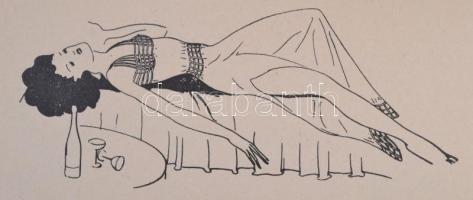 cca 1940 9 db erotikus grafikát tartalmazó füzetecske borító nélkül. 13x18 cm