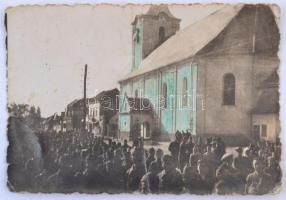 1941 Bereck magyar bevonulási csődület. 6x9 cm