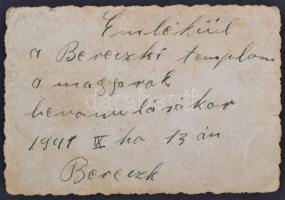 1941 Bereck magyar bevonulási csődület. 6x9 cm
