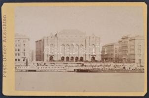 cca 1860 A pesti vigadó keményhátú fotó 7x11 cm Pest Ofner Ansichten.