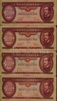 100Ft 1949. (2x), 1962. (4x), 1980. (2x), 1984. (2x), 1992. (1x), 1993. (1x) összesen 12db T:II+,II,II/III