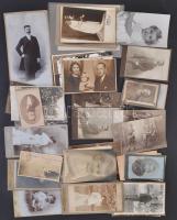 cca 1880-1930 Nagy magyar fotó tétel, benne sok keményhátú, kb 60 db