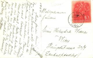 1938 Szentendre, Határcsárda, G. Szabó István kocsmája, automobil, kerékpárok, Foto Hatschek photo (...