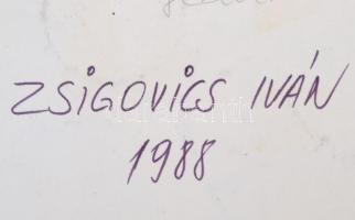 Zsigovics Iván (1958- ): 20 db Galaktika- és egyéb illusztráció, vegyes technika, papír, jelzett, kü...