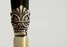 Ezüsttel díszített art-deco papírvágó kés, h: 21 cm