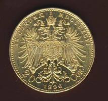 Ausztria 1896. 20K Au 6,775g T:1/2