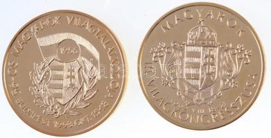 Bognár György (1944-) 1992. "Magyarok III. Világkongresszusa / Kőrösi Csoma Sándor" aranyo...