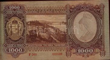 1936-1941-1943. 10P (2x) + 20P (2x) + 1000P (1x) hamis? zöld kerületi pártvezető-nyilaskereszt-Kősze...