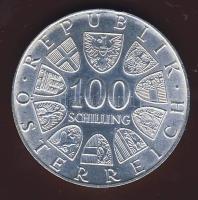 Ausztria 1976. 100Sch Ag "Olimpia-Innsbruck" T:2